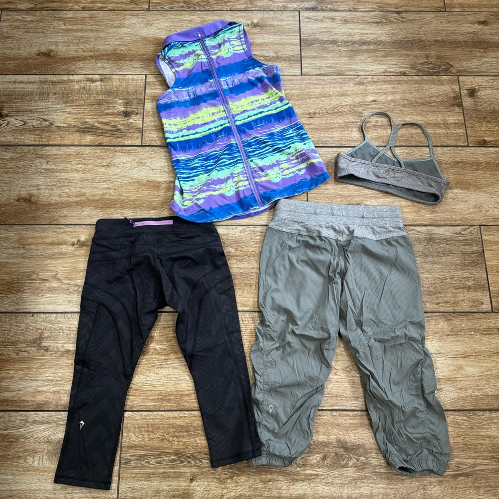 IVIVVA By Lululemon Girl Lot Of 11 Sz 12 Jackets Fleece Pants Leggings Tank Bra - Picture 10 of 15
